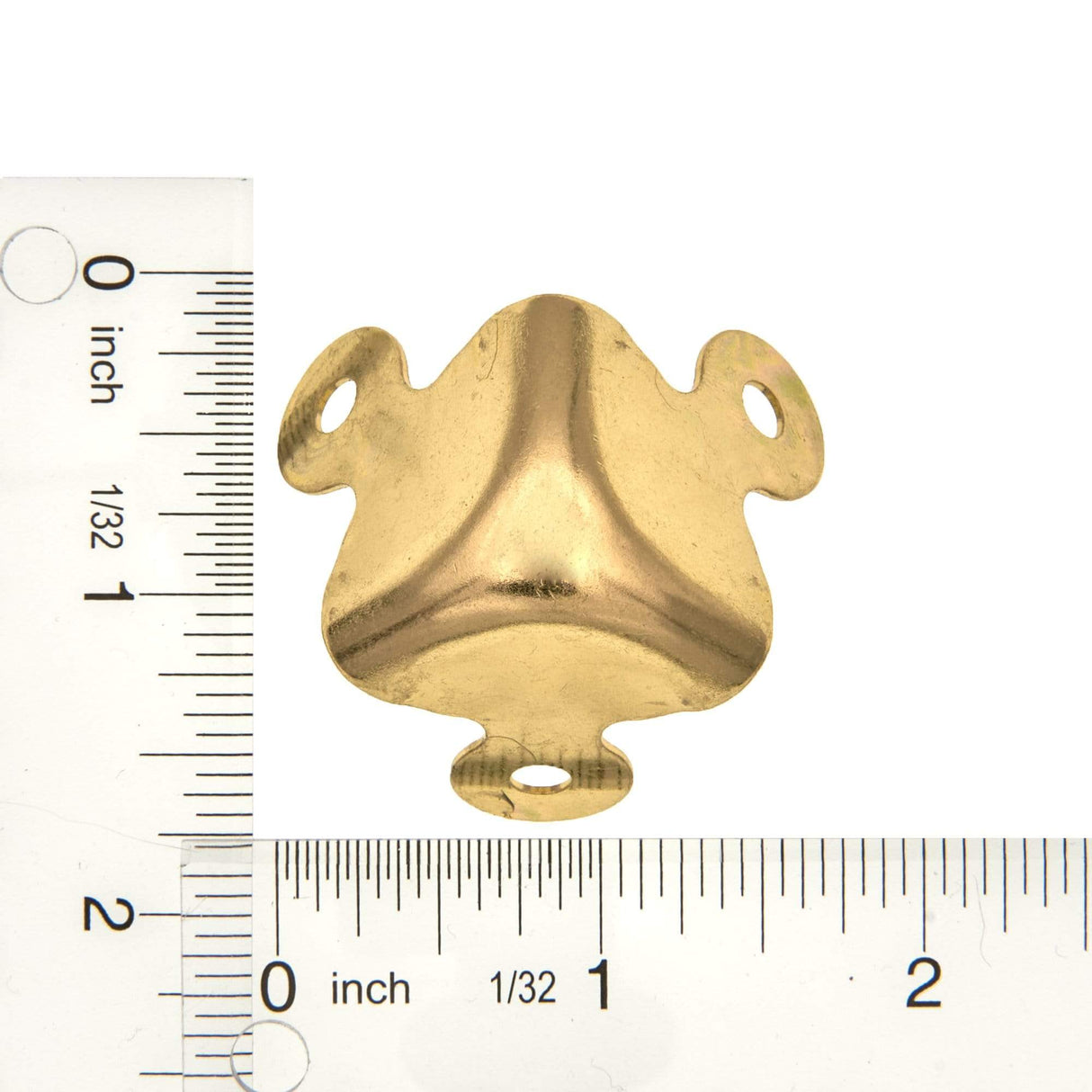 Ohio Travel Bag Wheels & Feet 1 1/8" Brass, Trunk Corner, Steel, #F-3-BP F-3-BP