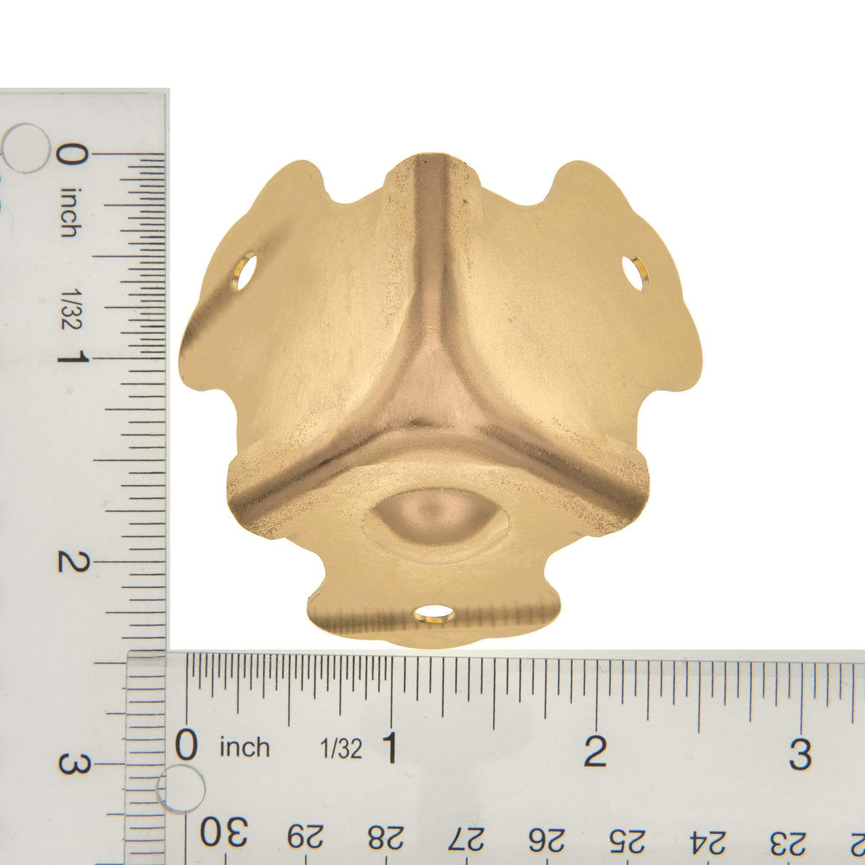 Ohio Travel Bag Wheels & Feet 1 3/4" Brass, Trunk Bottom Corner, Steel, #L-1755 L-1755