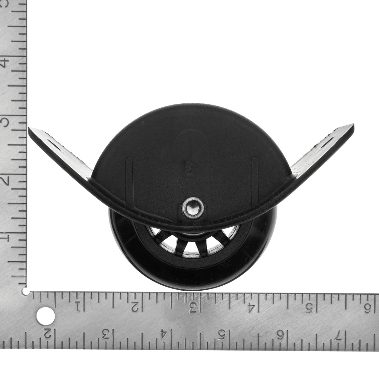 Ohio Travel Bag Wheels & Feet 3" Black, Inline Skate Wheel w/ Housing, Plastic, #L-2139 L-2139