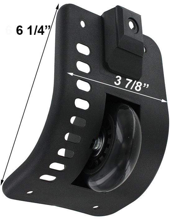 Ohio Travel Bag Wheels & Feet 65mm Black, Ball Bearing Wheel with Housing Pair, Plastic, #L-3816 L-3816