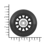 Ohio Travel Bag Wheels & Feet 68mm Black, Luggage Wheel with Flat Bearing, Plastic, #L-3799 L-3799