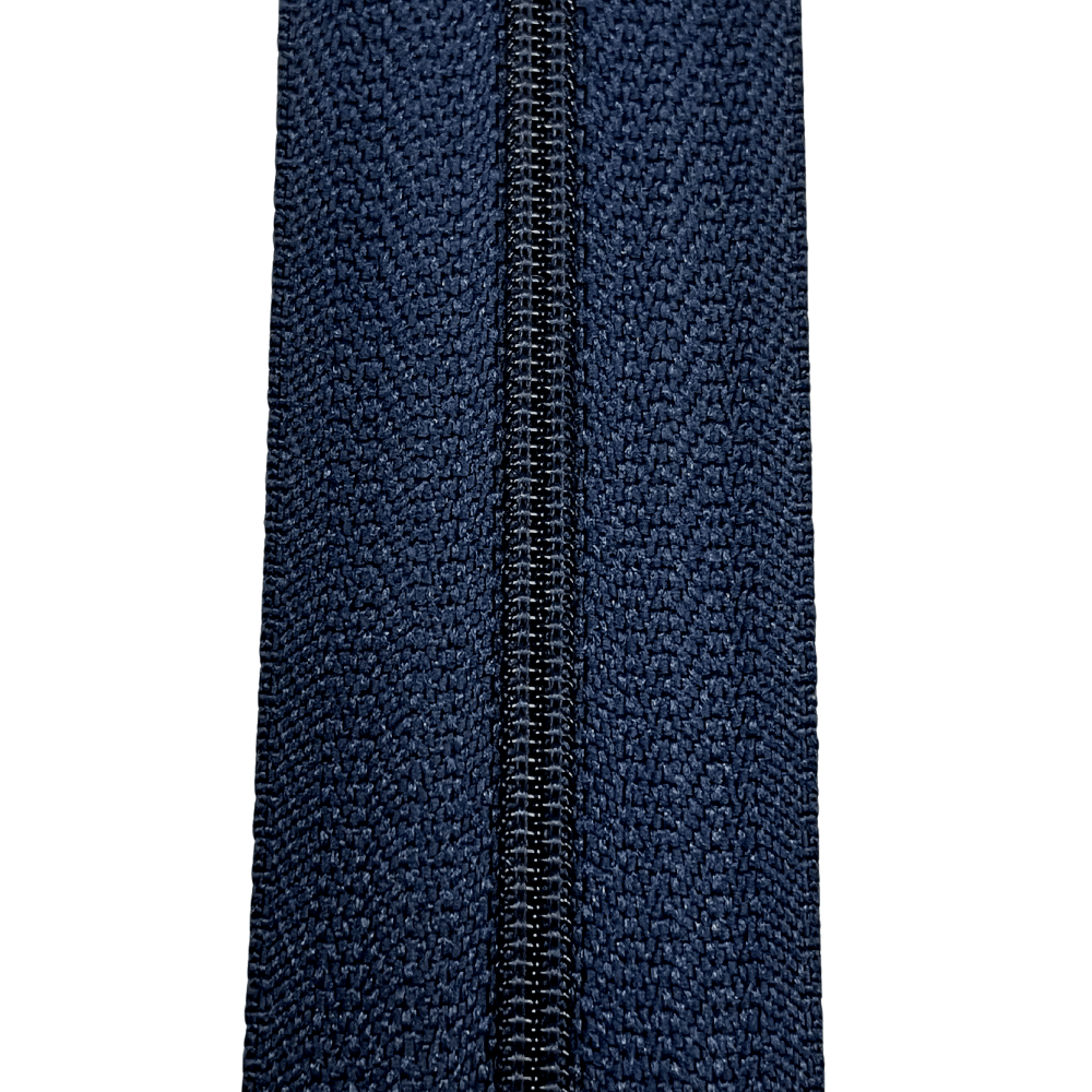 Ohio Travel Bag Zippers #2.5 Navy, YKK 5/8in Coil Zipper Chain, Zinc Alloy, #2.5C-W-NVY 2.5C-W-NVY