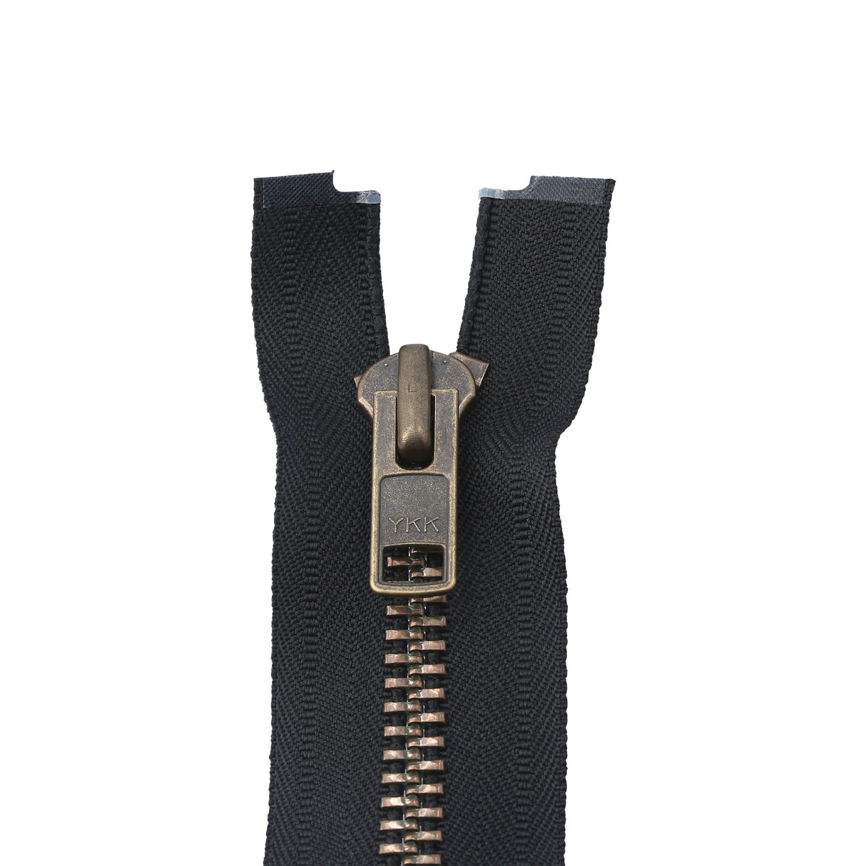 Ohio Travel Bag Zippers 24" Black with Antique Brass, Bomber Jacket, Metal, #9BJ-24-BLK-ANT 9BJ-24-BLK-ANT