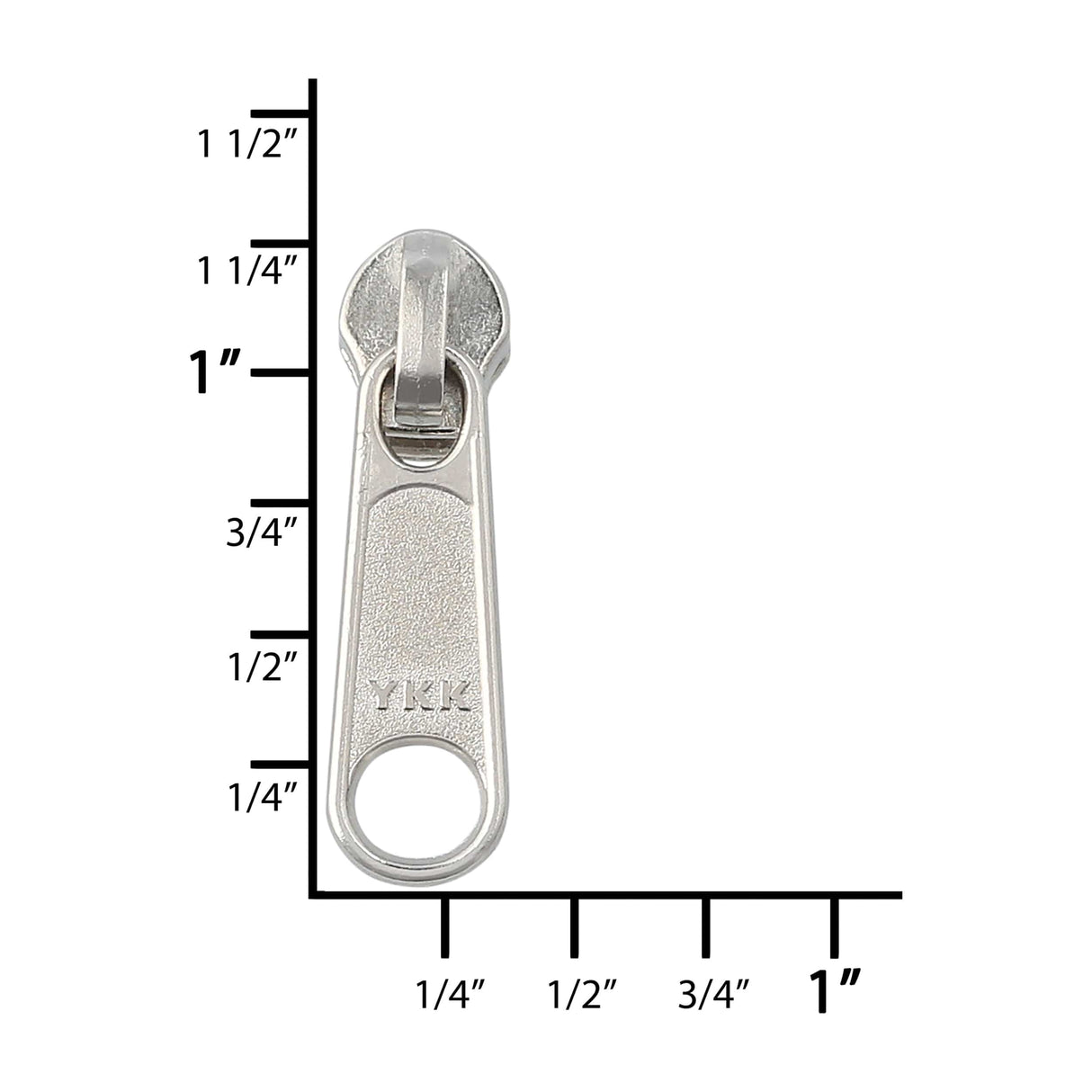 Ohio Travel Bag Zippers #3 Nickel, YKK Long Tab Swivel Slider, Zinc Alloy, #3C-2-NP 3C-2-NP