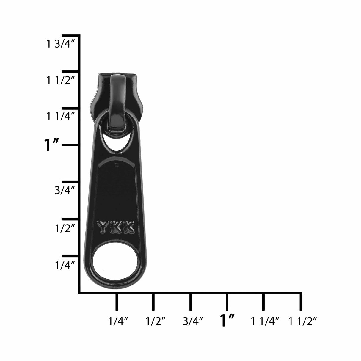 Ohio Travel Bag Zippers #4.5 Black, YKK Long Tab Swivel Slider, Zinc Alloy, #4.5C-1-BLK 4.5C-1-BLK