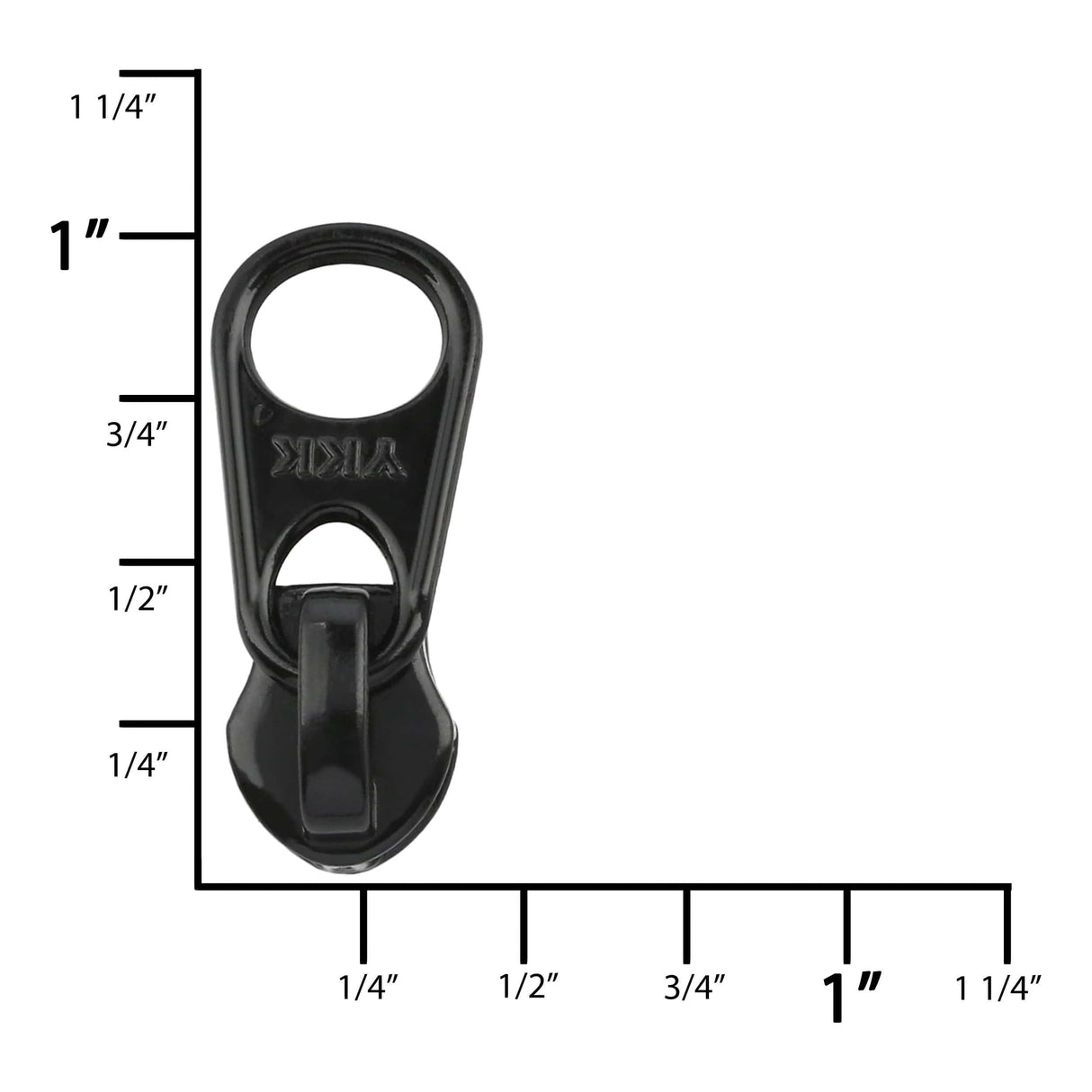 Ohio Travel Bag Zippers #4.5 Black, YKK Short Tab Swivel Slider, Zinc Alloy, #4.5C-4-BLK 4.5C-4-BLK