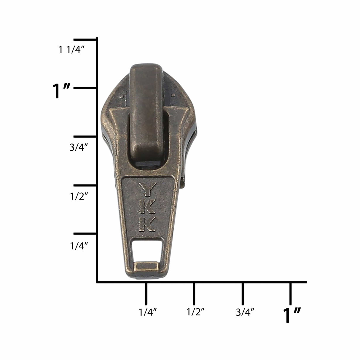 Ohio Travel Bag Zippers #5 Antique Brass, YKK Short Tab Auto Lock Slider, Zinc Alloy, #5CN-3-ANTB 5CN-3-ANTB