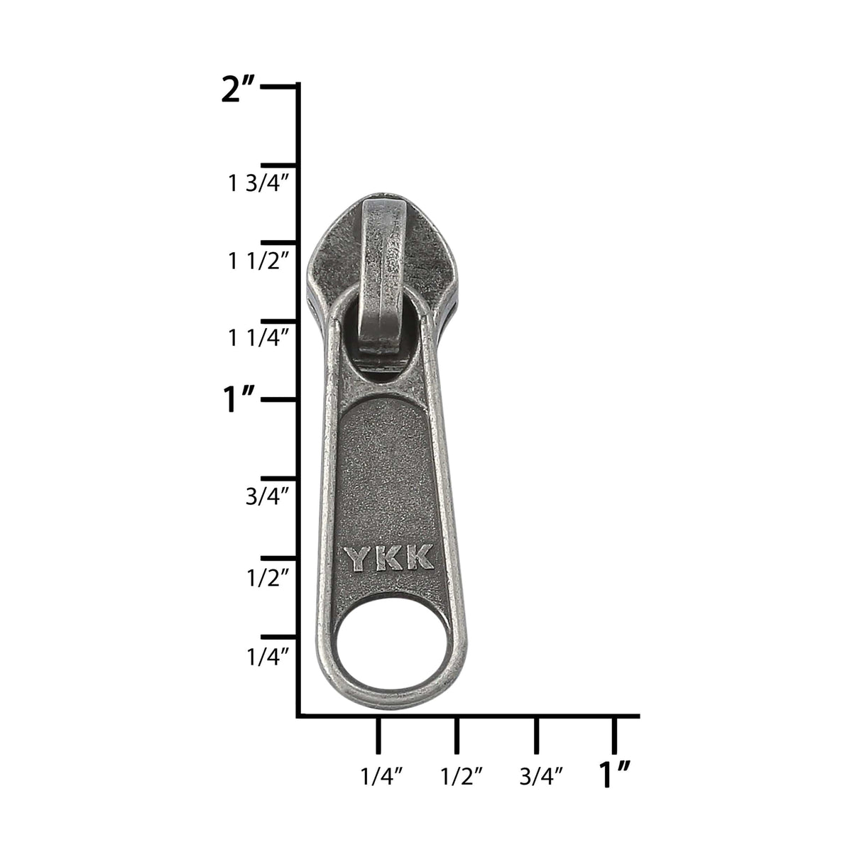 Ohio Travel Bag Zippers #5 Antique Nickel, YKK Long Tab Semi Swivel Slider, Zinc, #5CN-1-ANTN 5CN-1-ANTN