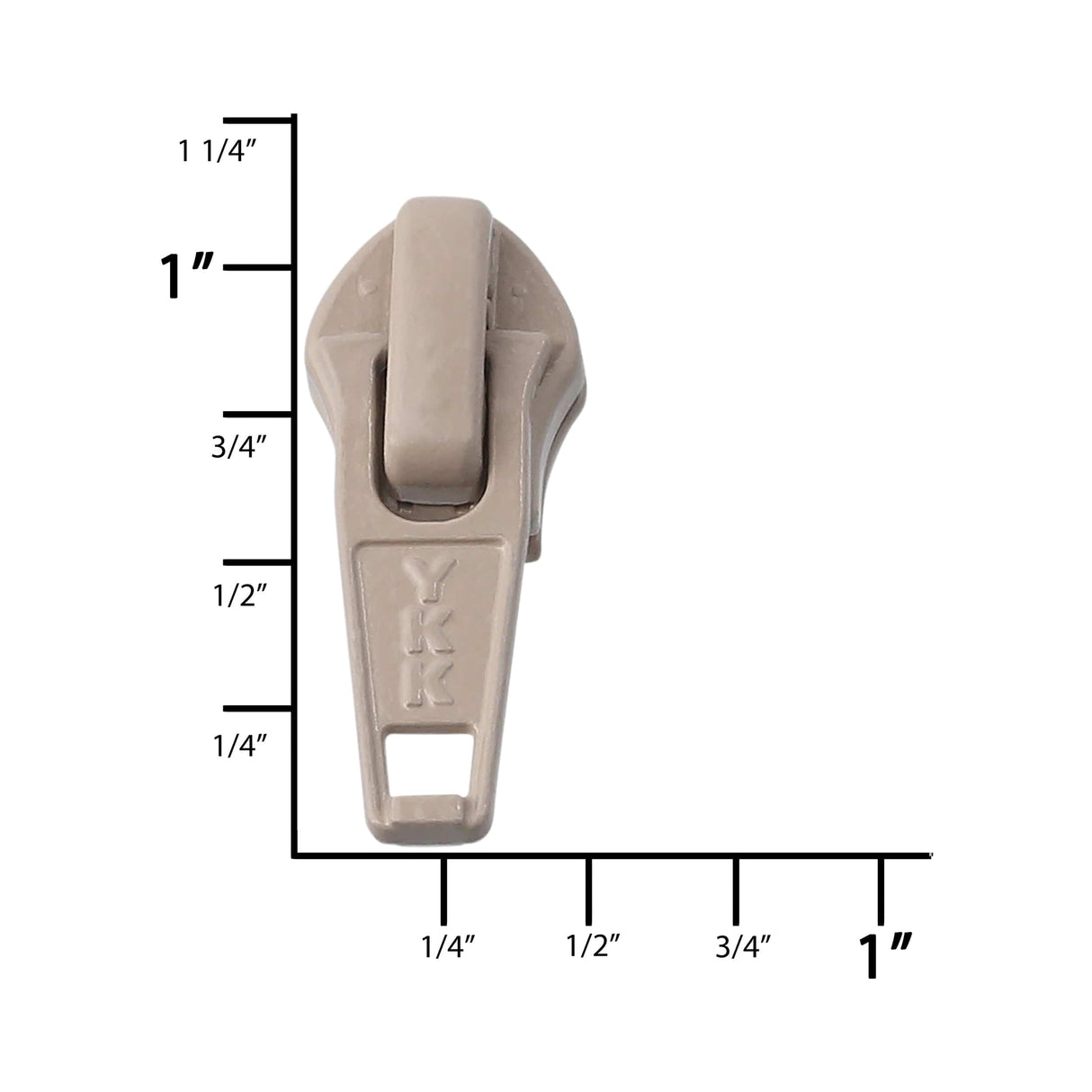 Ohio Travel Bag Zippers #5 Beige, YKK Short Tab Auto Lock Slider, Zinc Alloy, #5CN-3-BGE 5CN-3-BGE