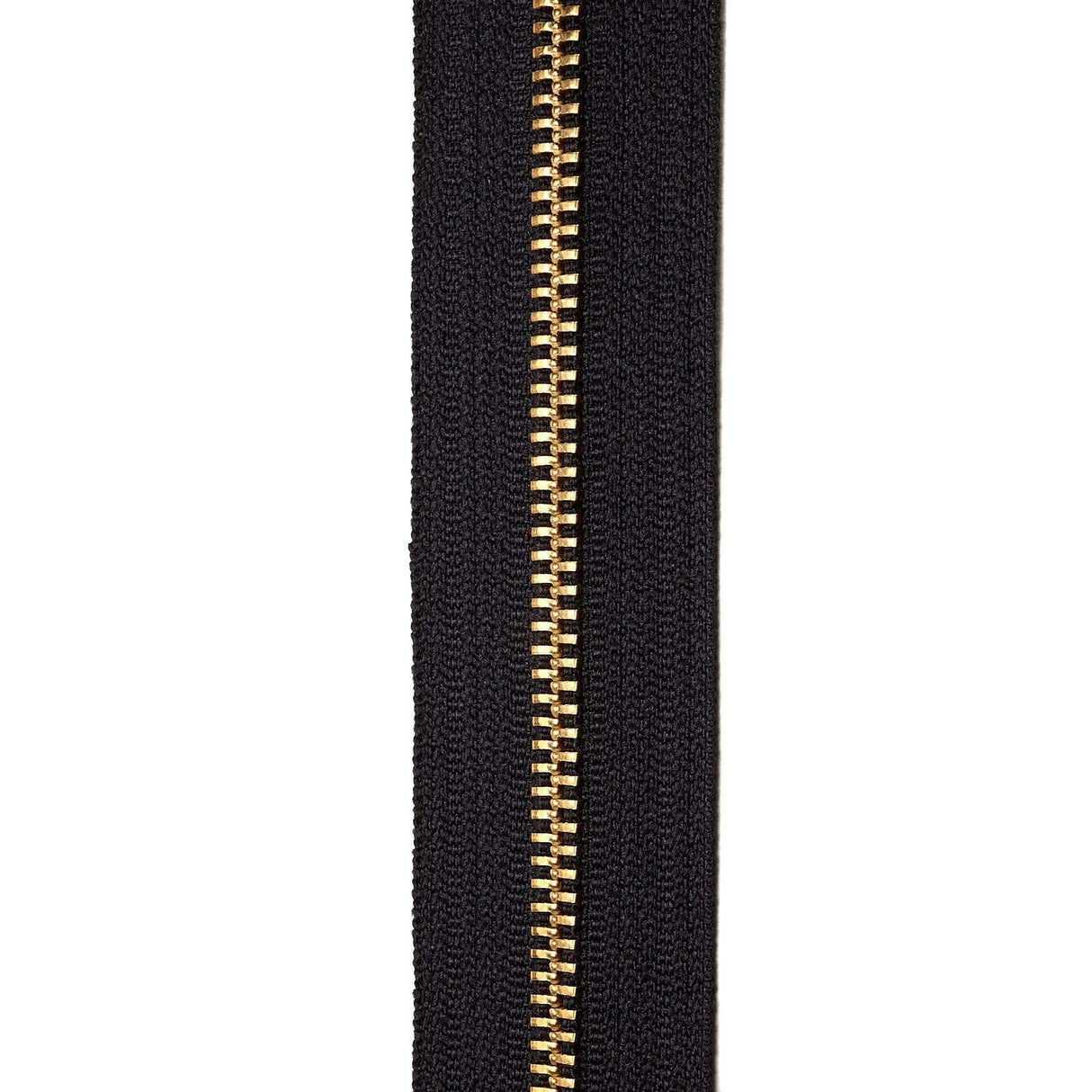 Ohio Travel Bag Zippers #5, Black with Brass, YKK Zipper Chain, Zinc Alloy, #5M-BLK-B 5M-BLK-B