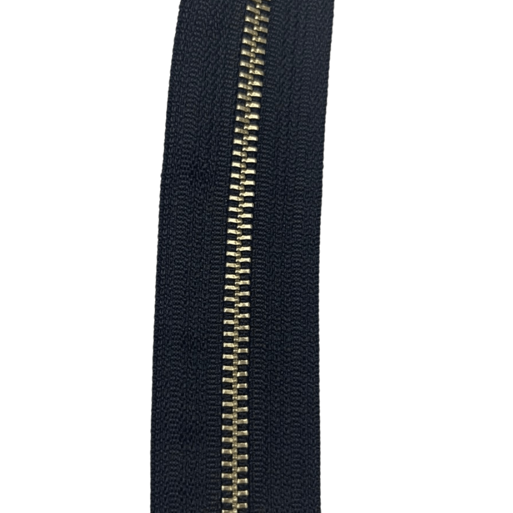 Ohio Travel Bag Zippers #5, Black with Solid Nickel, YKK Zipper Chain, Nickel, #5M-BLK-SNIC 5M-BLK-SNIC