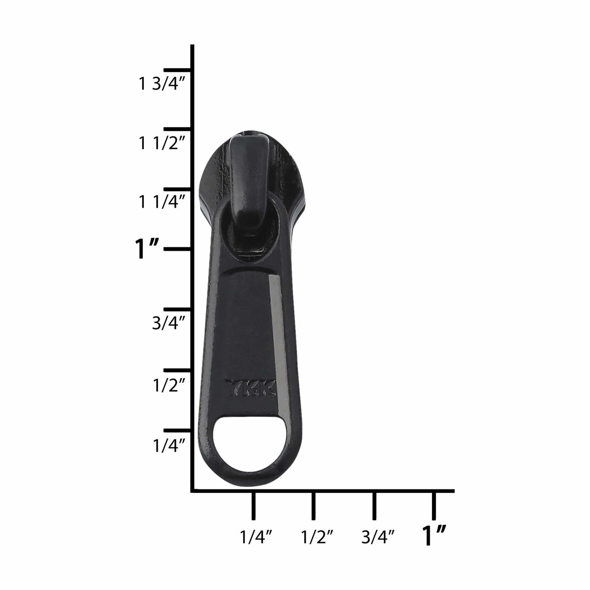 Ohio Travel Bag Zippers #5 Black, YKK Long Tab RC Slider, Zinc Alloy, #5RC-1-BLK 5RC-1-BLK