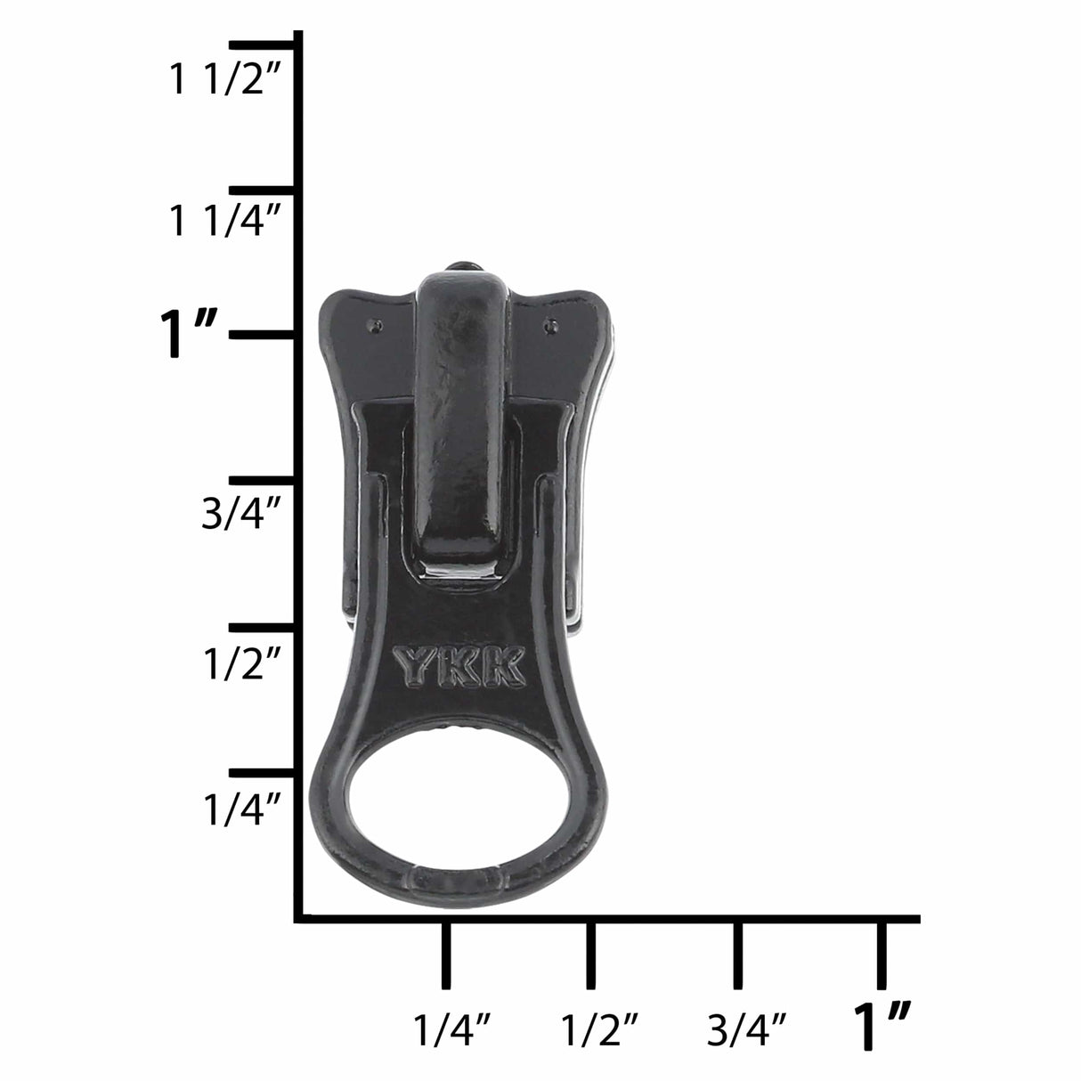 Ohio Travel Bag Zippers #5 Black, YKK Vislon Bottom Slider, Zinc Alloy, #5V-2-BLK 5V-2-BLK