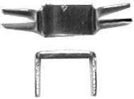 Ohio Travel Bag Zippers #5 Nickel, Dunlap 4-Prong Bottom Stop, Zinc Alloy, #DC5-4P-NP DC5-4P-NP