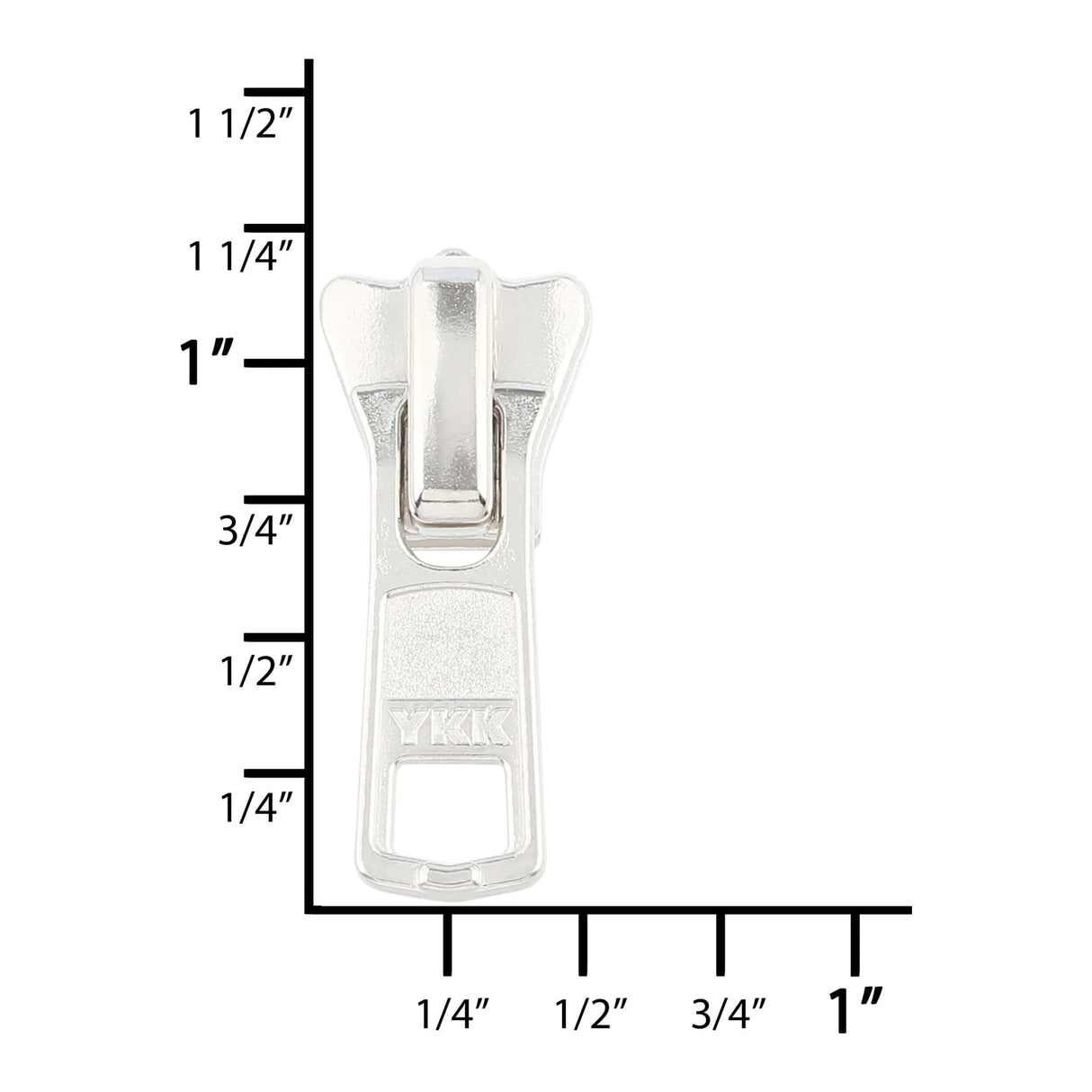 Ohio Travel Bag Zippers #5 Nickel, YKK Vislon Locking Slider, Zinc Alloy, #5V-1-NP 5V-1-NP