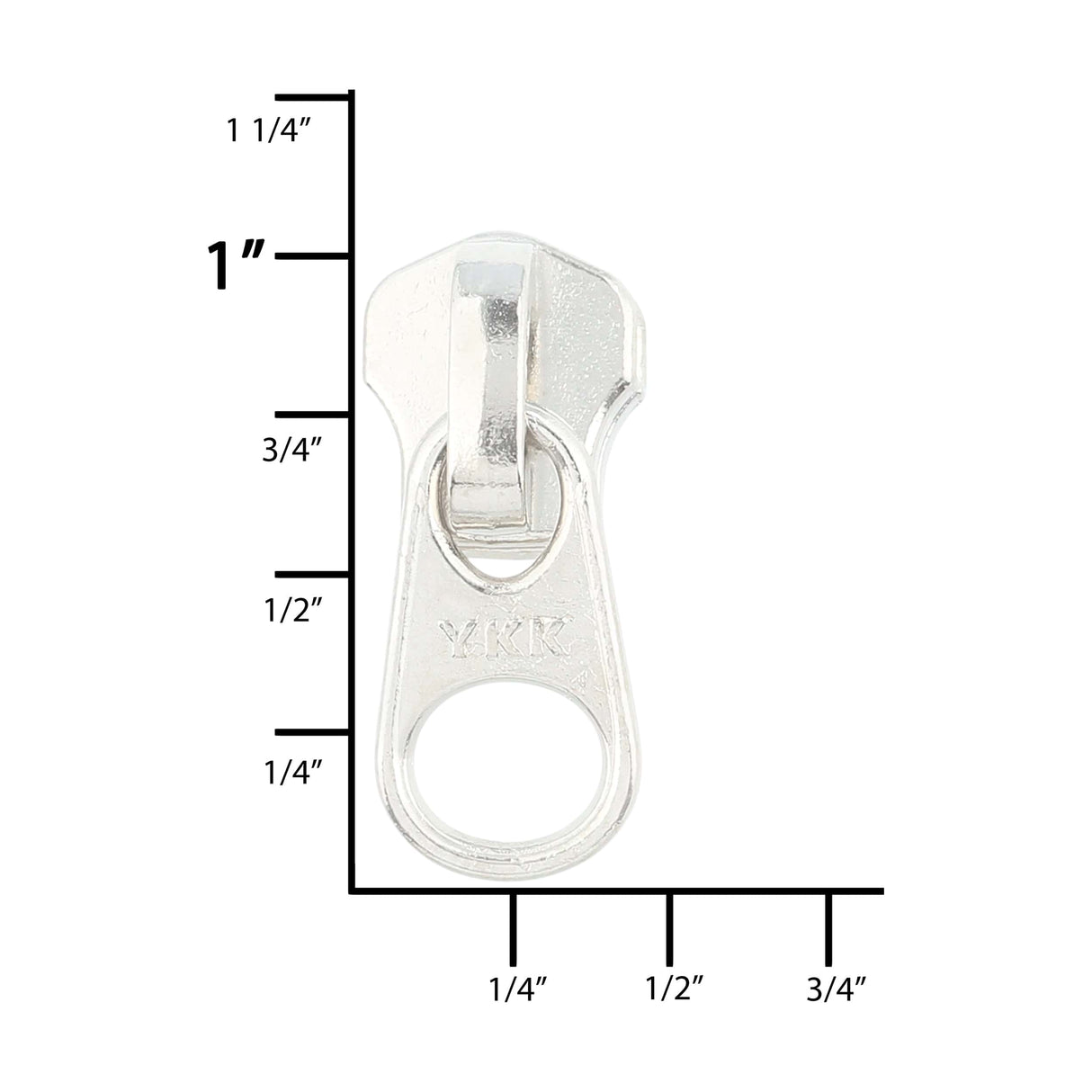 Ohio Travel Bag Zippers #5 Nickle, YKK Short Tab Swivel Slider, Zinc Alloy, #5M-3-NP 5M-3-NP