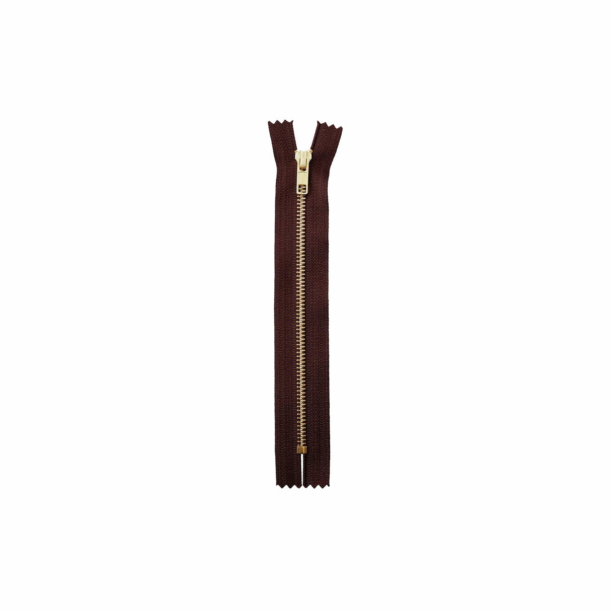 Ohio Travel Bag Zippers #6, 8"inch, Brown with Brass Teeth, Closed End Zipper, Nylon, #6CEB-8-BRO 6CEB-8-BRO