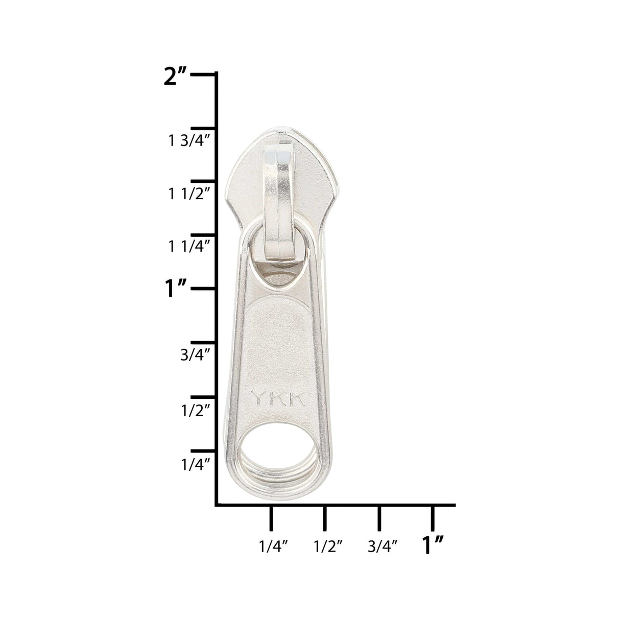 Ohio Travel Bag Zippers #8 Nickel, YKK Long Tab Reversible Slider, Zinc Alloy, #8C-2-NP 8C-2-NP