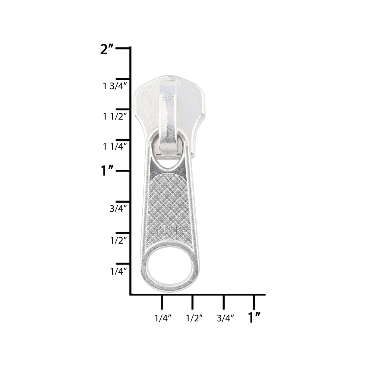 Ohio Travel Bag Zippers #8 Nickel, YKK Long Tab Swivel Slider, Zinc Alloy, #8M-2-NP 8M-2-NP