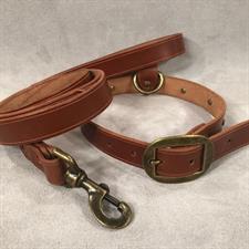 Leather Dog Collar & Lead