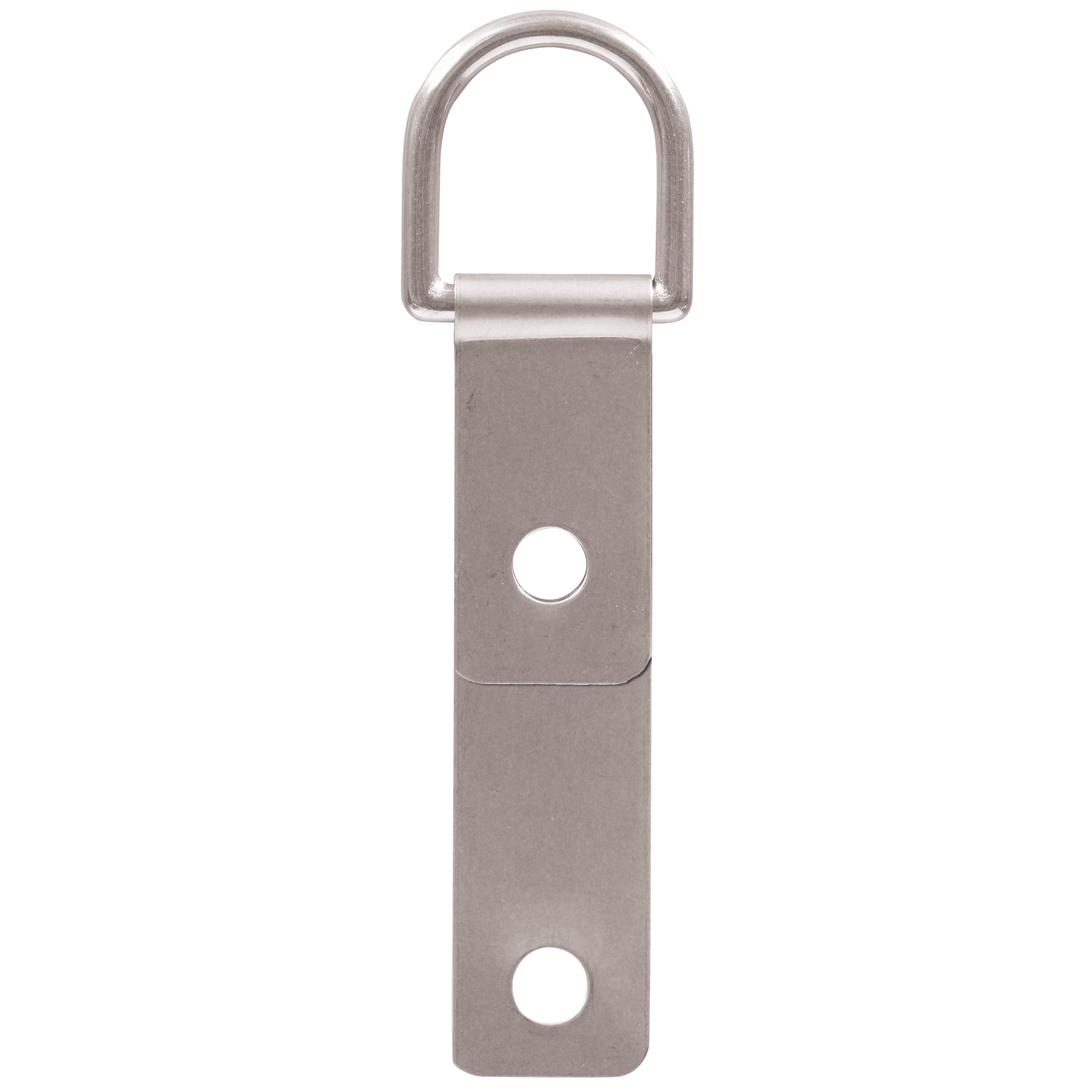 278 Bearer Plate and D-Ring with Holes, Stainless Steel, 1