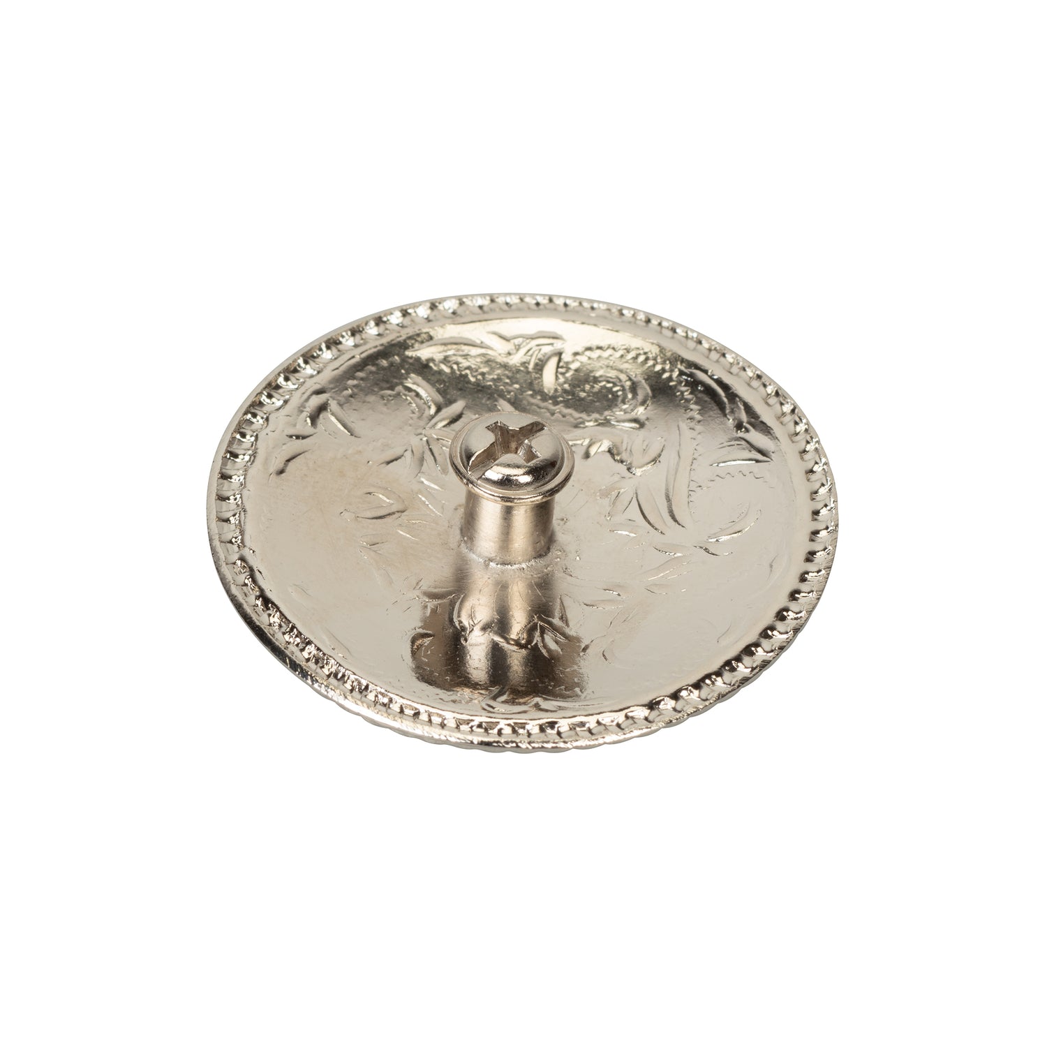 Concho with Chicago Screws, Nickel Plated