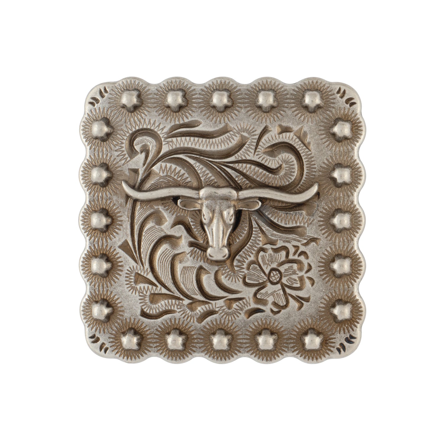 Square Longhorn Berry Concho