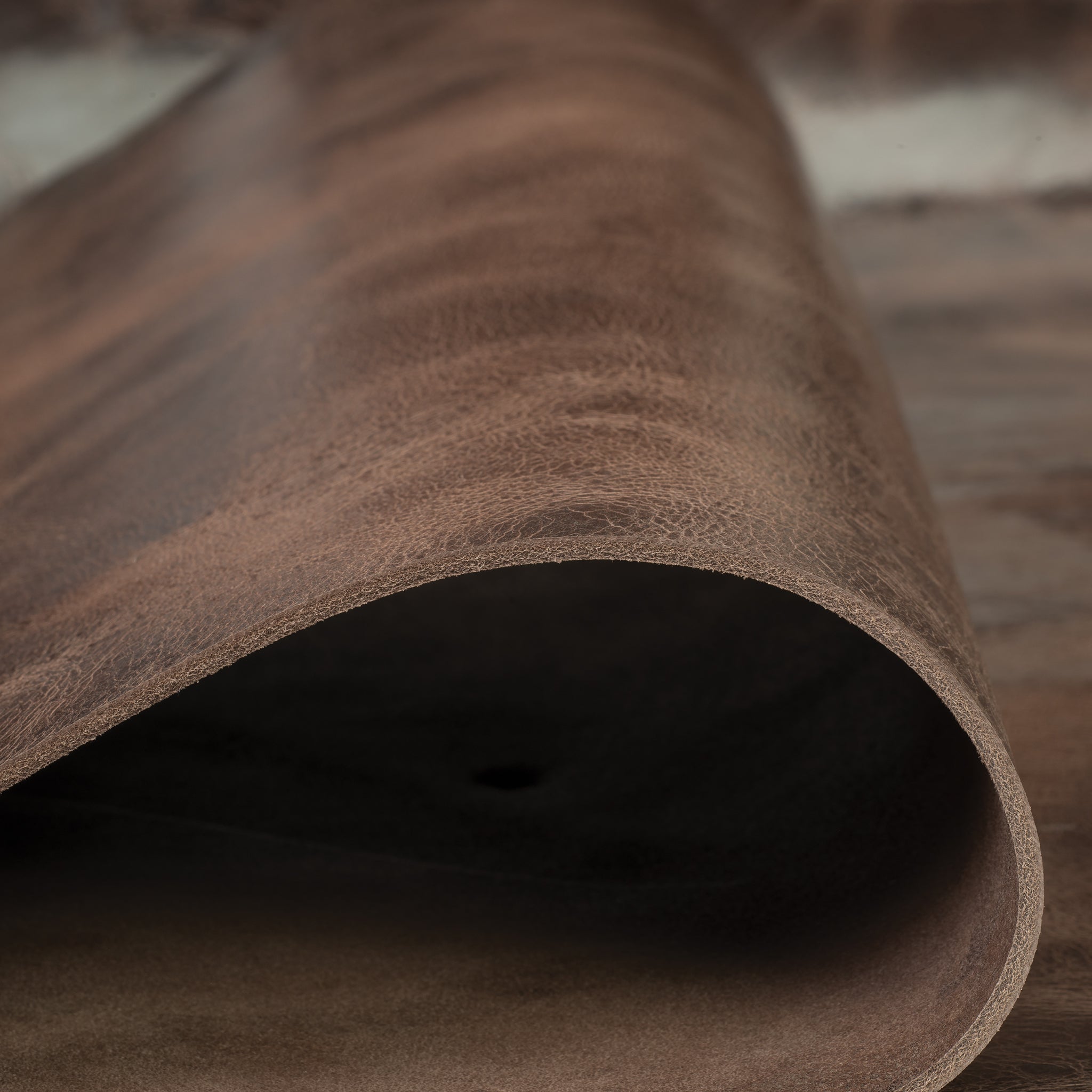 Crazy Horse Brown Buffalo Hide Leather Rifle Sling With Mil-Spec Swivels