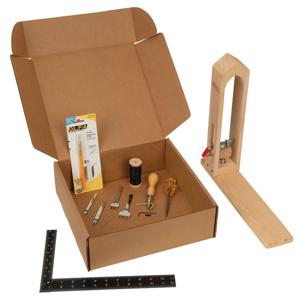 A Professional Leather Working Tool Kit Packed in a Tool Box, Shop Today.  Get it Tomorrow!