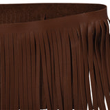 Deertan Cowhide Fringe