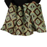 Embossed Leather, 2/3 oz., Aztec Turquoise/Brown