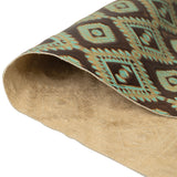 Embossed Leather, 2/3 oz., Aztec Turquoise/Brown