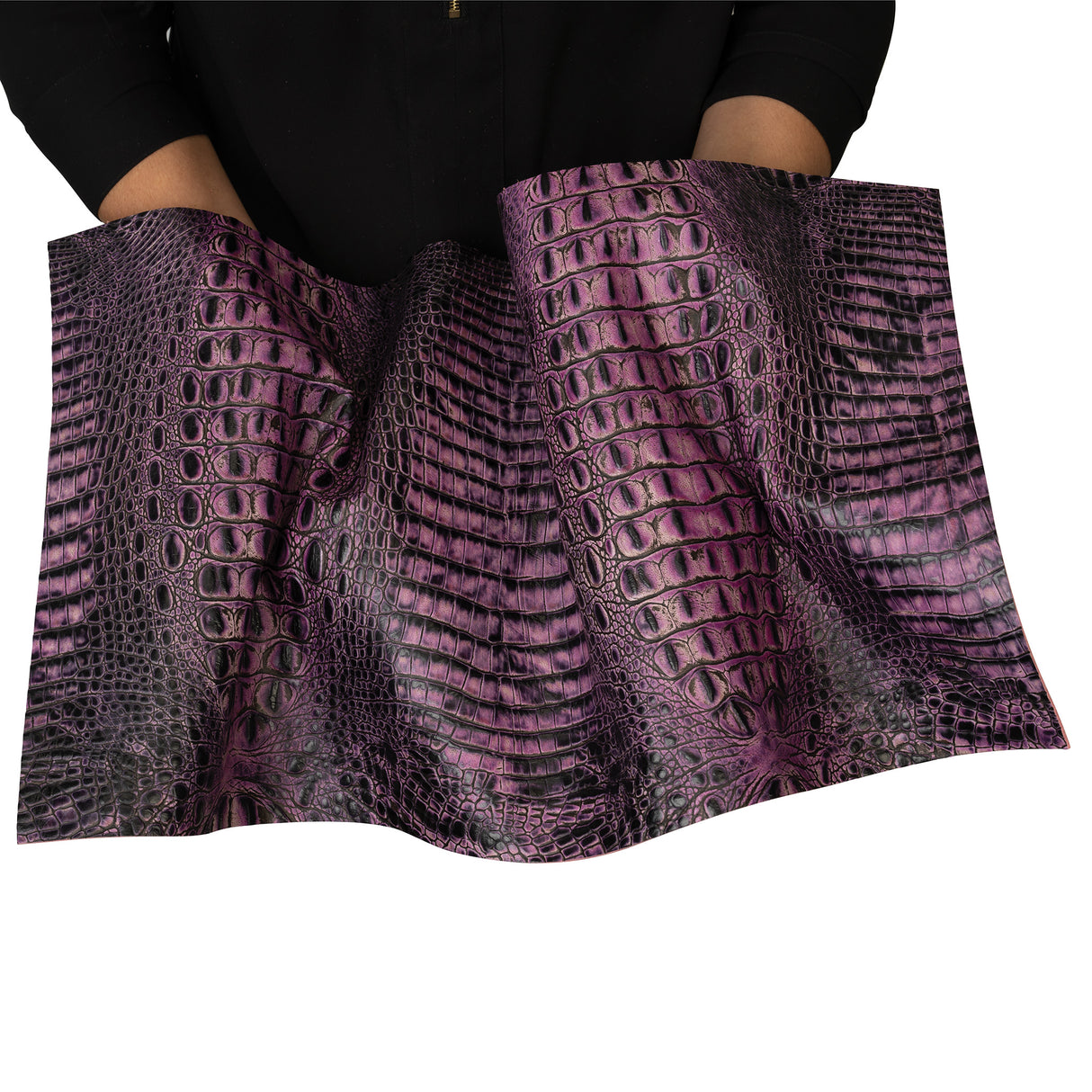 Embossed Leather, 2/3 oz., Purple Croc