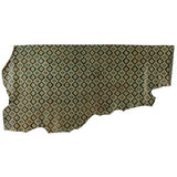 Embossed Leather, 2/3 oz., Aztec Turquoise/Brown
