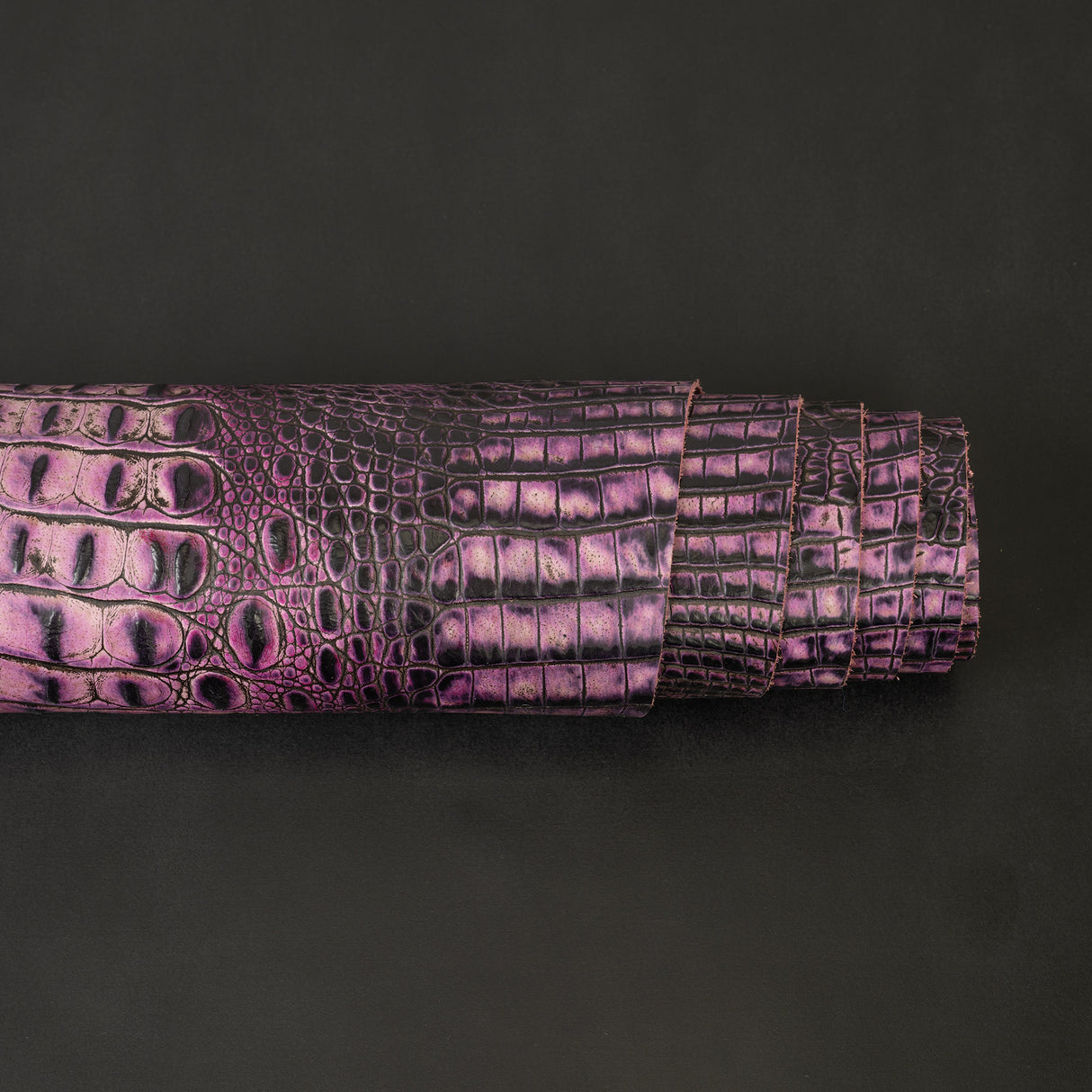 Embossed Leather, 2/3 oz., Purple Croc