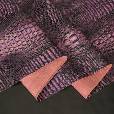 Embossed Leather, 2/3 oz., Purple Croc