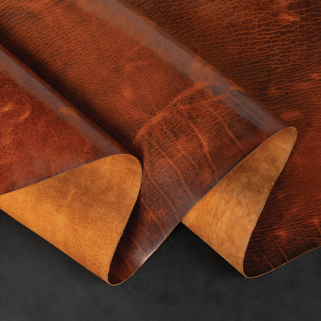 Burnt Chiptan American Bison Leather, 3/4 oz.