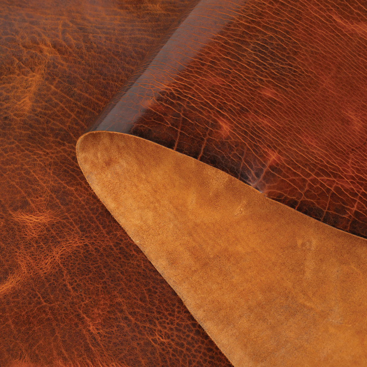 Burnt Chiptan American Bison Leather, 3/4 oz.