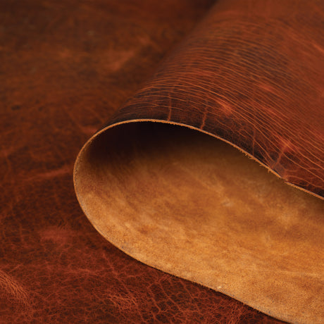 Burnt Chiptan American Bison Leather, 3/4 oz.