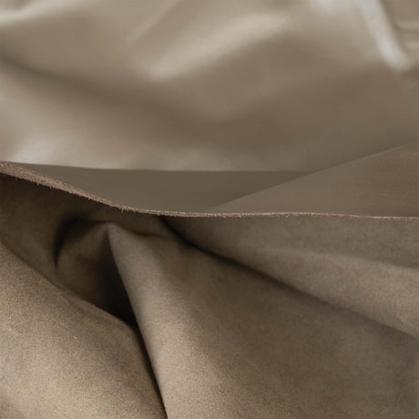 Modern Leather for Upholstery, Gray Shimmer, Back