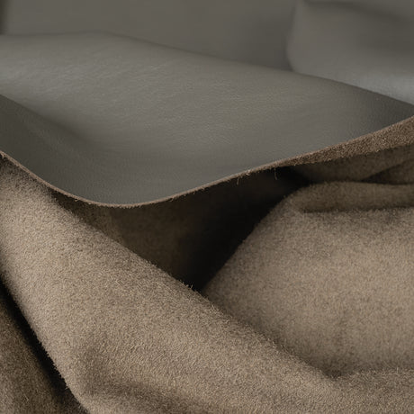 Modern Leather for Upholstery, Dark Ash, Back