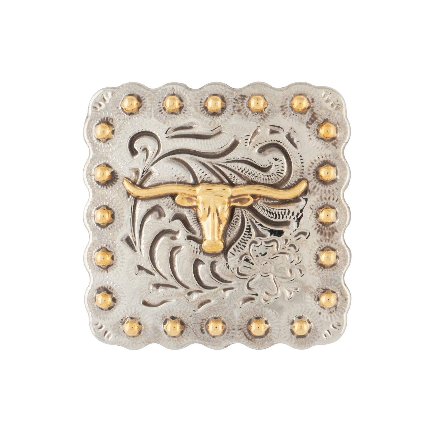 Square Longhorn Berry Concho