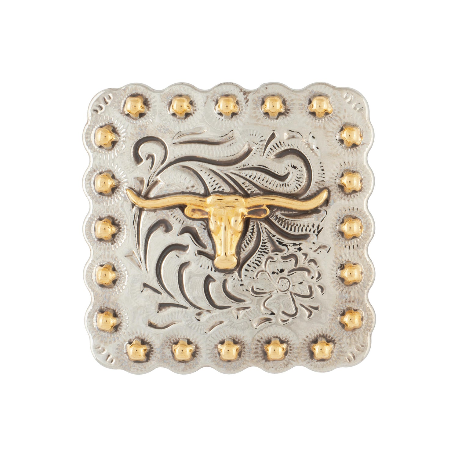 Square Longhorn Berry Concho