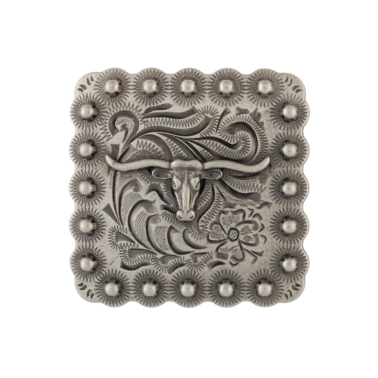 Square Longhorn Berry Concho