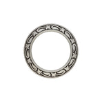 Jeremiah Watt Accented Floral Breast Collar Ring, Antique Finish