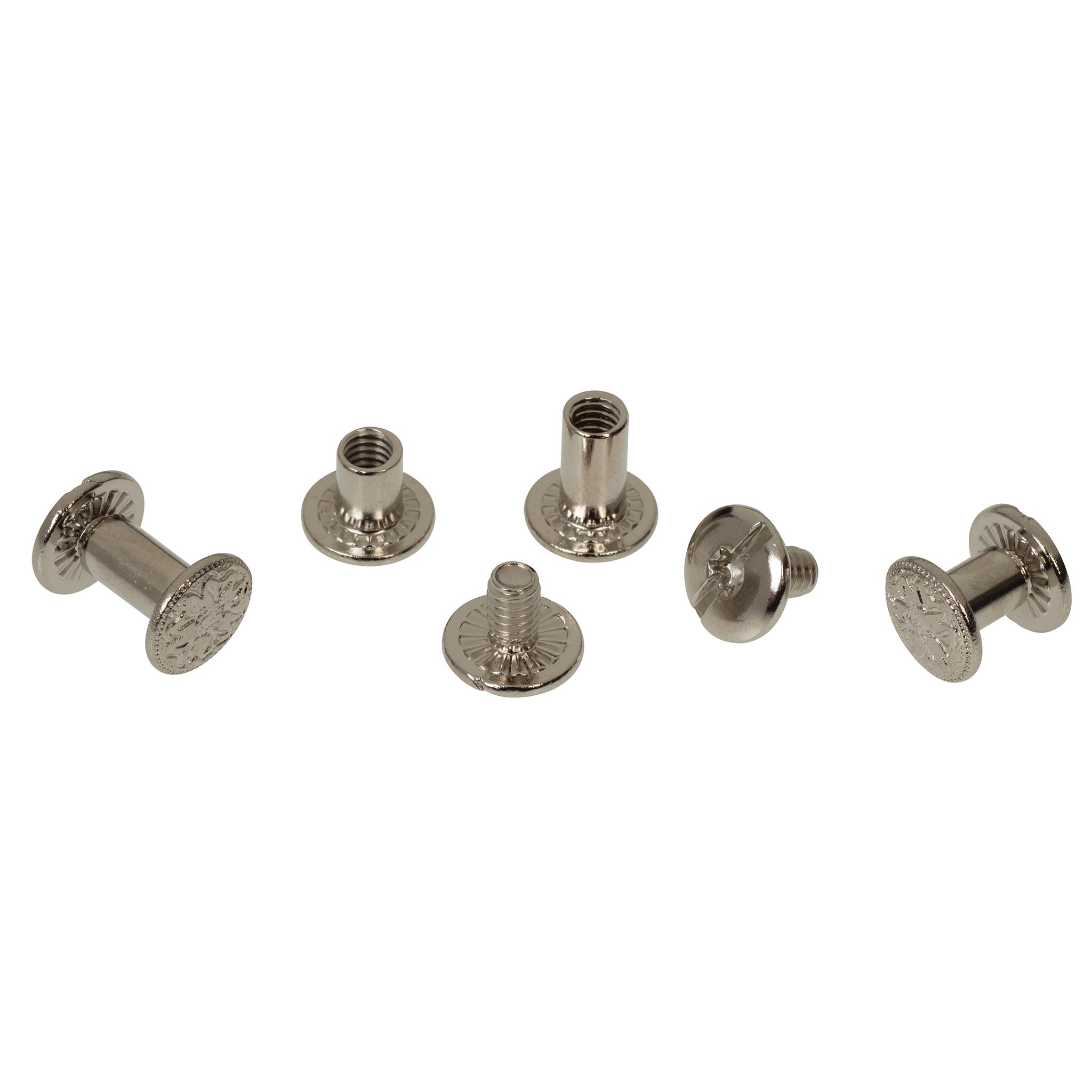 Chicago Screw Handy Pack, Nickel Over Brass, Floral – Weaver