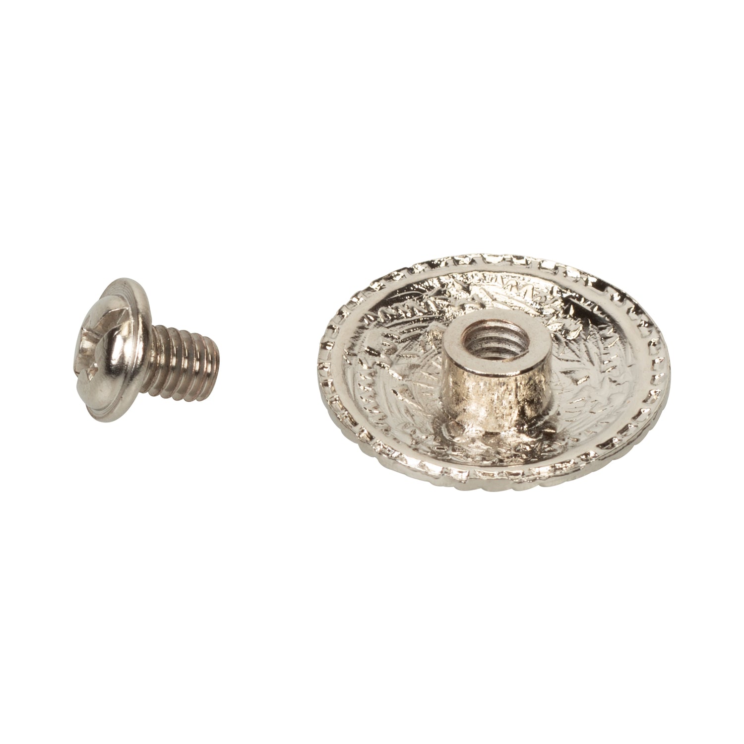 Concho with Chicago Screws, Nickel Plated