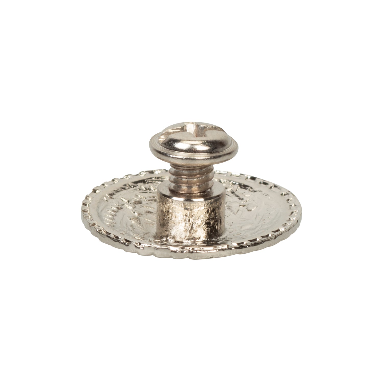 Concho with Chicago Screws, Nickel Plated