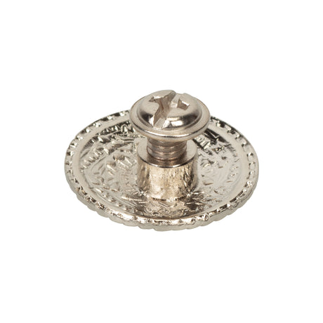 Concho with Chicago Screws, Nickel Plated