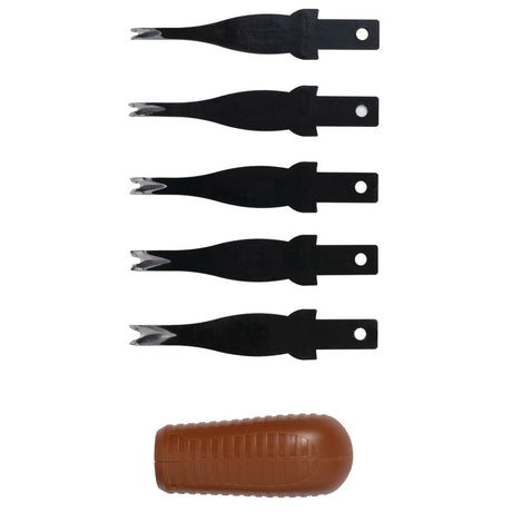 Quick Change Edge Beveler, Handle and 5 Blades (0-4)